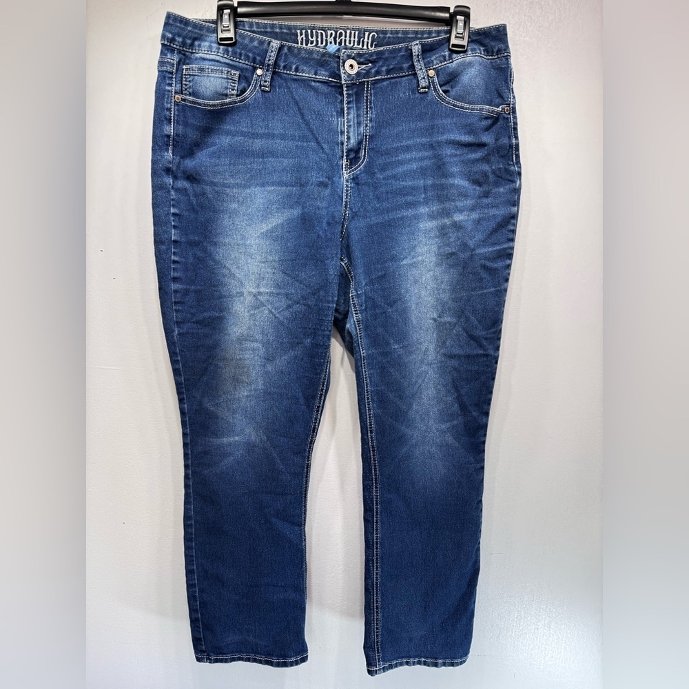 Hydraulic Curvy Micro Boot Jeans Embroidered Flap Pockets Soft Worn In Comfy 18